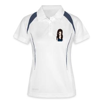 IMG 6955 - Frauen Polo atmungsaktiv - Weiß/Navy - Vorne