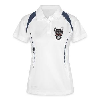 Skull - Women's Polo breathable - white/navy - Front