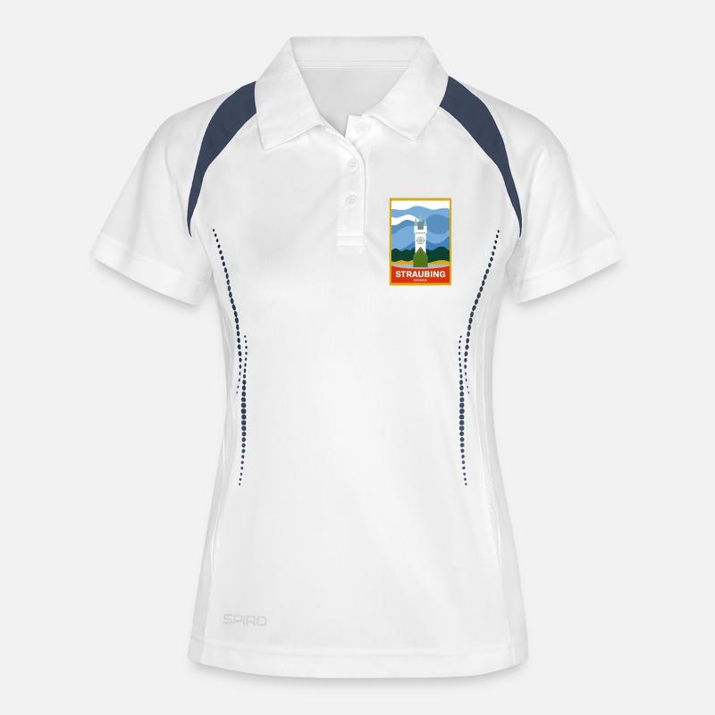 Straubing - Women's Polo breathable - white/navy