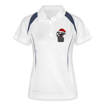 CHRISTMAS. YEAR. ANNIVERSARY. RETIREMENT. DAD. MAMAM. - Women's Polo breathable - white/navy - Front