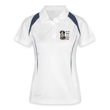 Bernese mountain dog - Women's Polo breathable - white/navy - Front