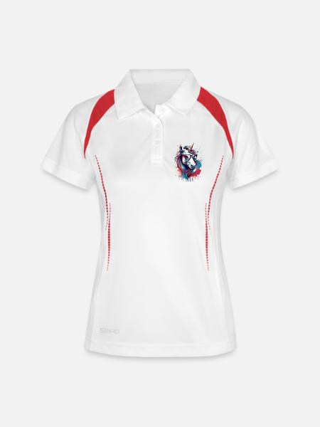 Colorful Unicorn Art Print - Women's Polo breathable - white/navy