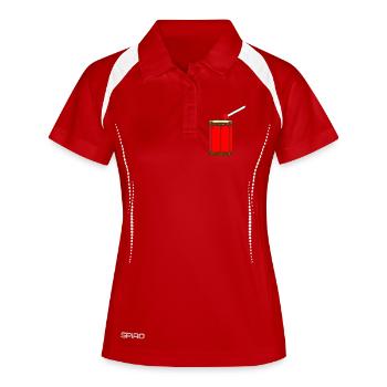 Big Red Drum Drum - Polo respirant Femme - blanc/marine - Devant