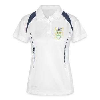 Vampire acide - Polo respirant Femme - blanc/marine - Devant