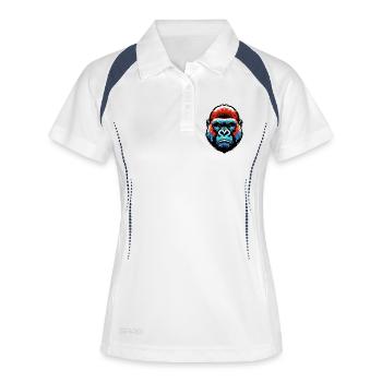 Gorille - Polo respirant Femme - blanc/marine - Devant