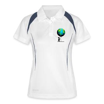 Planet Earth - Women's Polo breathable - white/navy - Front