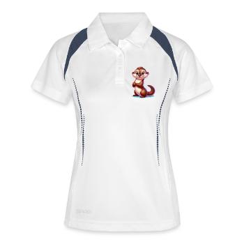 Loutre - Polo respirant Femme - blanc/marine - Devant