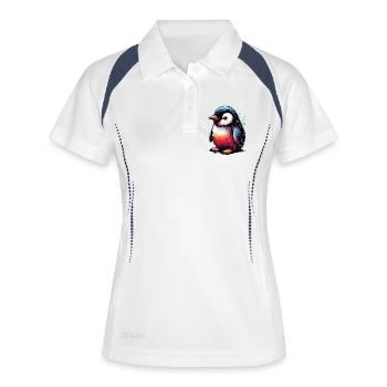 Pingouin - Polo respirant Femme - blanc/marine - Devant