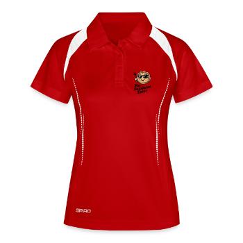 Mangeur de tarte - Polo respirant Femme - blanc/marine - Devant