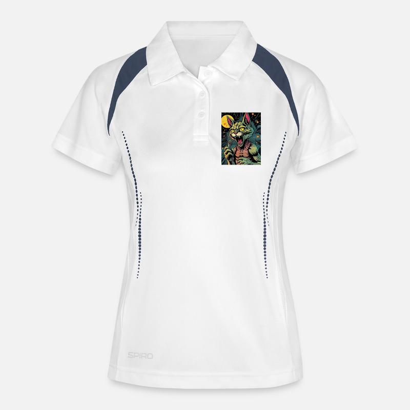 Karaoke Cat 1 - Women's Polo breathable - white/navy