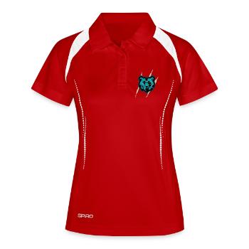 Holographic and Rough Bear Head - Women's Polo breathable - white/navy - Front