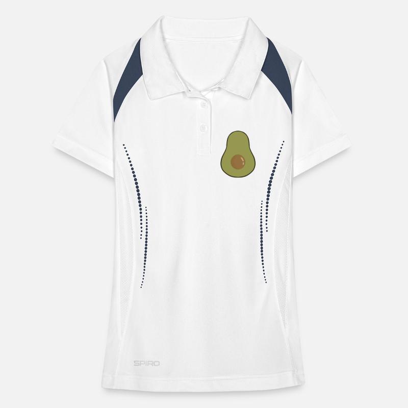 Illustration de fruit d’avocat vibrant Polo respirant Femme