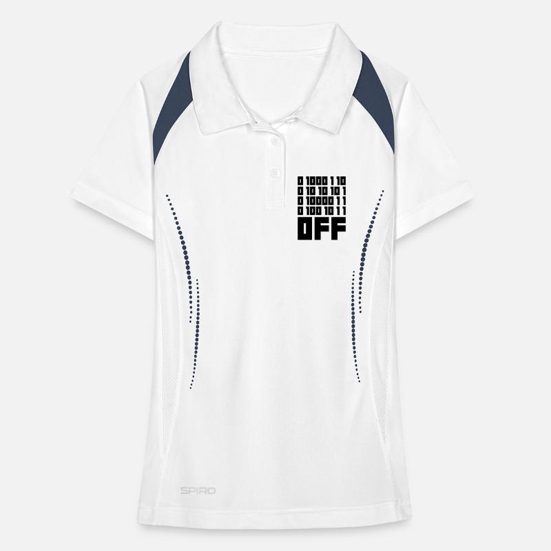 Binary Code F**k OFF – Humour Nerd & Geek Code Polo respirant Femme