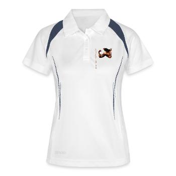 Conception de force pauvre musculaire - Polo respirant Femme - blanc/marine - Devant