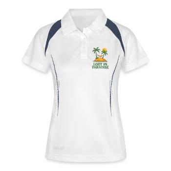 Lost in Paradise – Tropics & Beach - Women's Polo breathable - white/navy - Front
