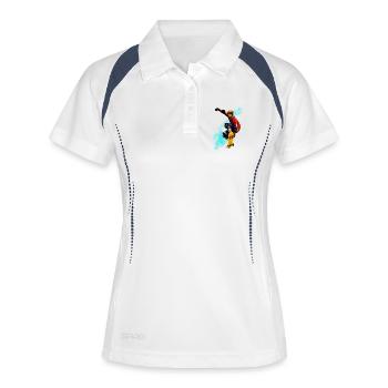 Skateboard Jump Neon Splash - Women's Polo breathable - white/navy - Front