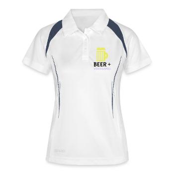 Pixel Beer Video Games - Women's Polo breathable - white/navy - Front