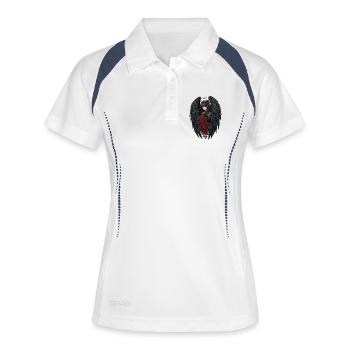 Ange de la nuit Rose Ailes - Polo respirant Femme - blanc/marine - Devant