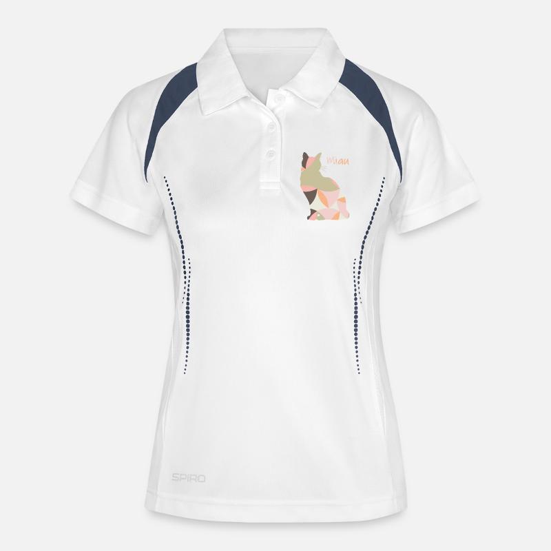 Meow - Cat - Abstract - Women's Polo breathable - white/navy