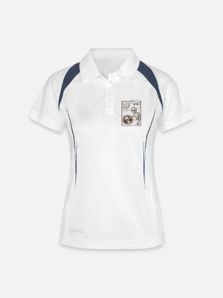 Alien Origin Theory Shirt for Sci-Fi and Art Lover - Women's Polo breathable - white/navy