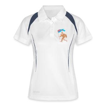 Fiji - Frauen Polo atmungsaktiv - Weiß/Navy - Vorne