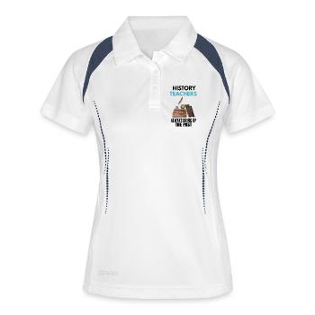 Professeur d’histoire Professeur d’histoire - Polo respirant Femme - blanc/marine - Devant