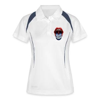 Paris Tongue Pop Art - Women's Polo breathable - white/navy - Front