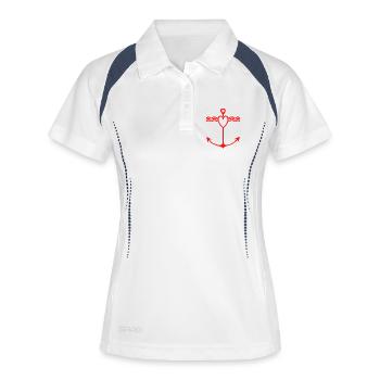 Heart Anchor Nautical Symbolism Dear Friends - Women's Polo breathable - white/navy - Front