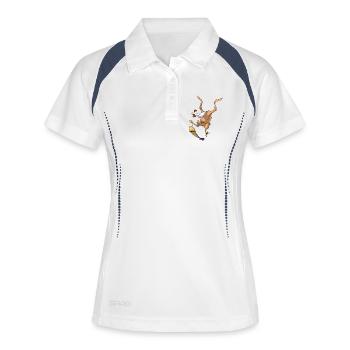 Skateboarding chicken - Women's Polo breathable - white/navy - Front