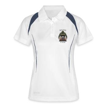 Tortue Marine Vintage Old Man of the Sea - Polo respirant Femme - blanc/marine - Devant