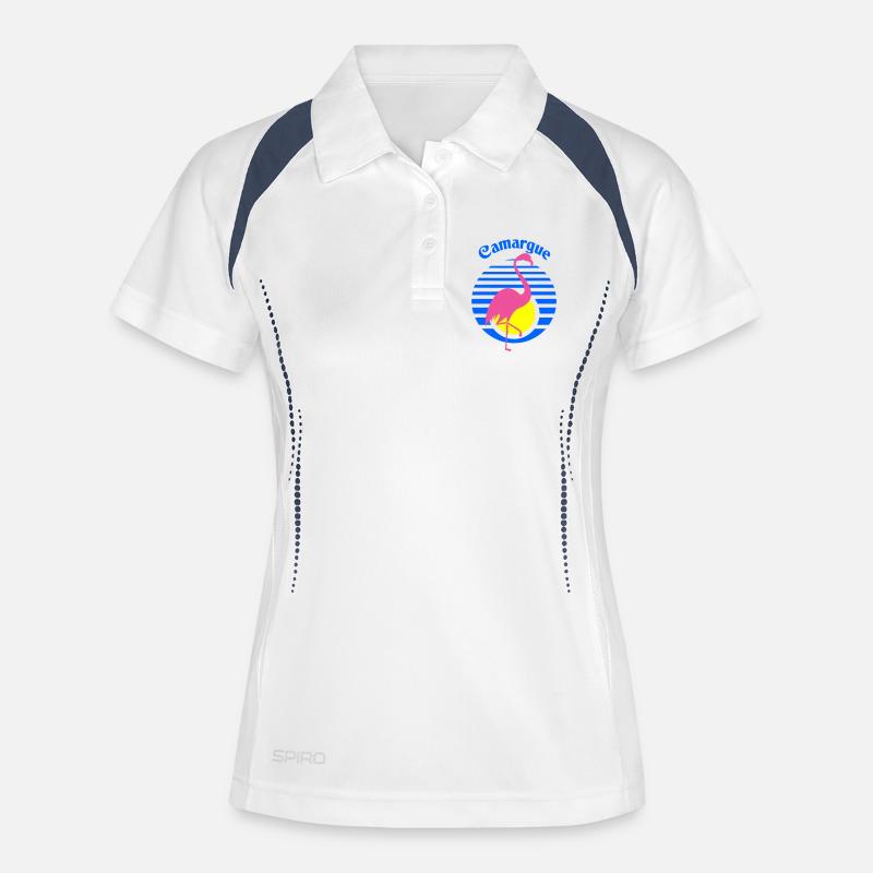 Camargue - Women's Polo breathable - white/navy
