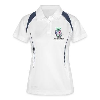 Kawaii Biopunk Robot Kitten Sprout Art - Women's Polo breathable - white/navy - Front