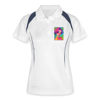 Glam Girl Portrait - Women's Polo breathable - white/navy - Front