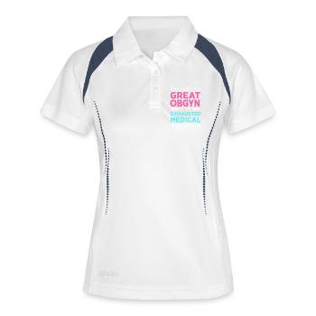 Obgyny Obstetrics Midwife - Women's Polo breathable - white/navy - Front