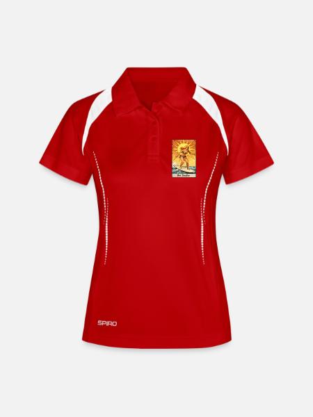Surfer Girl Vintage Tarot Card - Women's Polo breathable - white/navy