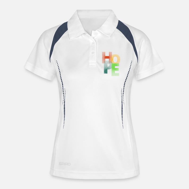Hope in Colored Rays - Women's Polo breathable - white/navy