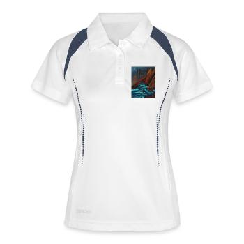 Roca Marina Nocturna - Polo respirant Femme - blanc/marine - Devant