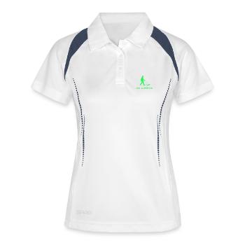 Exe Ausführen - Frauen Polo atmungsaktiv - Weiß/Navy - Vorne