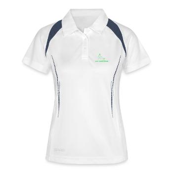 exe ausführen grün - Frauen Polo atmungsaktiv - Weiß/Navy - Vorne