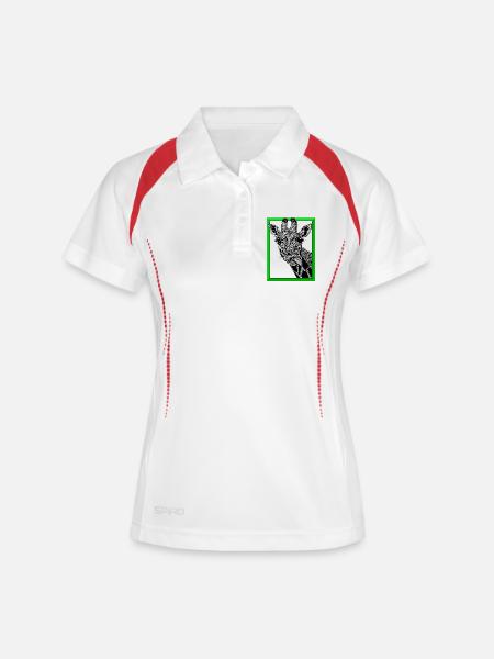 giraffe - Women's Polo breathable - white/navy