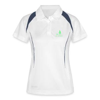 Exe ausführen Programming Geschenk - Frauen Polo atmungsaktiv - Weiß/Navy - Vorne