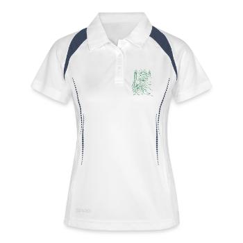 sommer eis - Women's Polo breathable - white/navy - Front