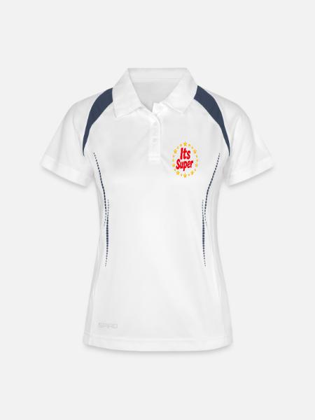 Its Super Star Inscription - Women's Polo breathable - white/navy