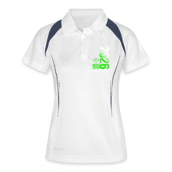 Darts Champion 2026 Kreisliga shirt green white - Women's Polo breathable - white/navy - Front