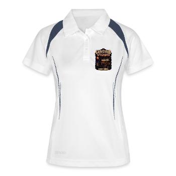 Graveyard Video Open Spät Retro - Frauen Polo atmungsaktiv - Weiß/Navy - Vorne