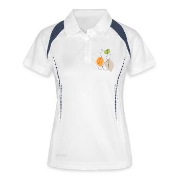 Lineart cat with pastel shapes - Women's Polo breathable - white/navy - Front