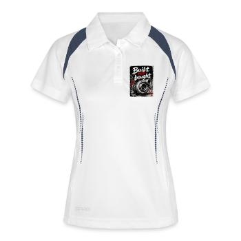Racer - construit, pas acheté - Polo respirant Femme - blanc/marine - Devant