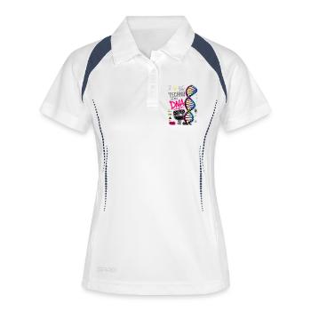 Techno Is My DNA Neon Rainbow Helix - Women's Polo breathable - white/navy - Front