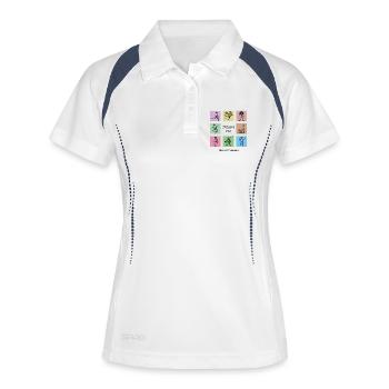Struwwelpeter Pop Art – Francfort, Allemagne - Polo respirant Femme - blanc/marine - Devant