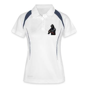 Skull, Satan, Black Metal, Devil, Ferryman, - Women's Polo breathable - white/navy - Front